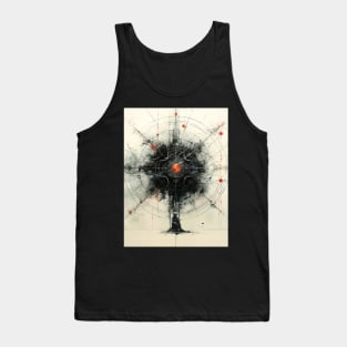 Japanese Geometry: Maui on Fire on a Dark Background Tank Top